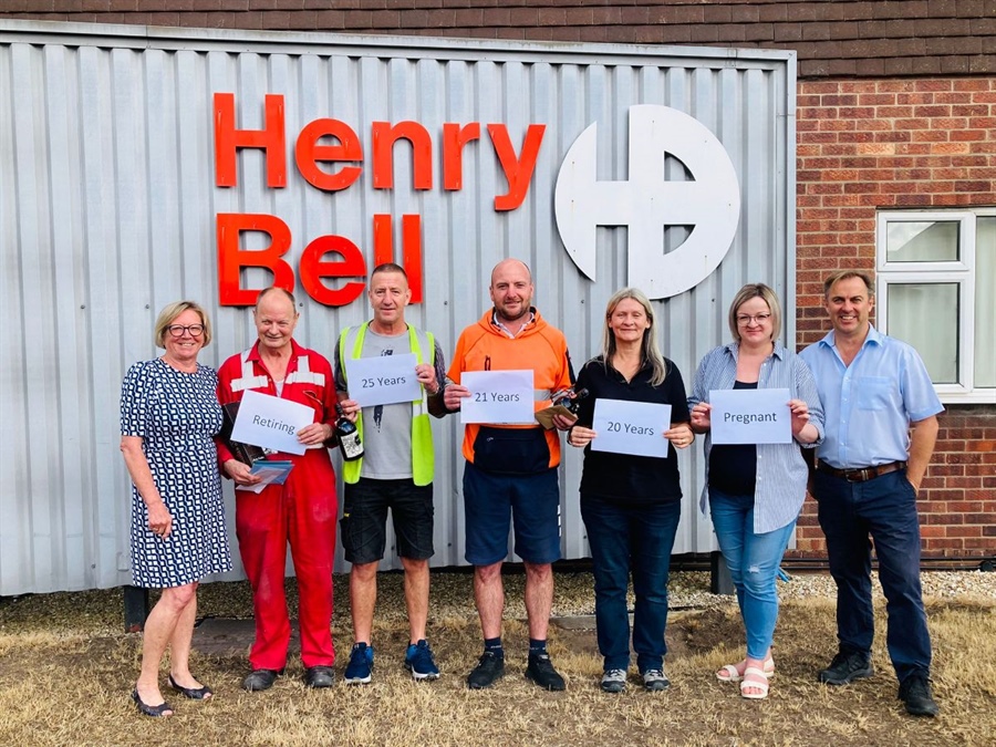 Celebrating long service at Henry Bell & Co